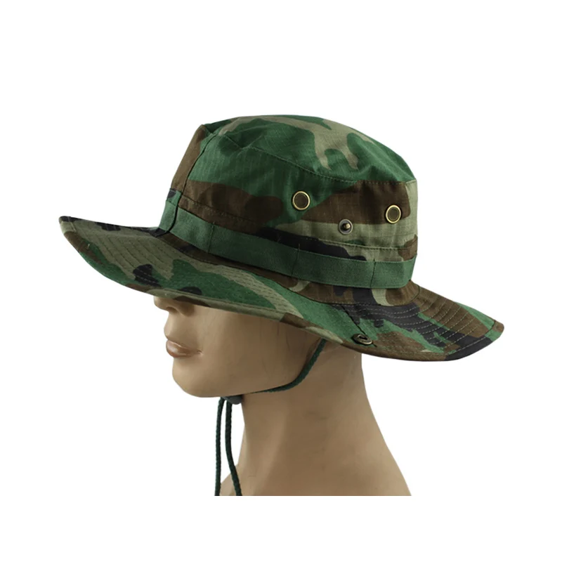 VULPO Outdoor Sports Camouflage Hat Tactical Bonnie Hat Hunting Hat Round-Brimmed Sun Hat Outdoor Camping Cap