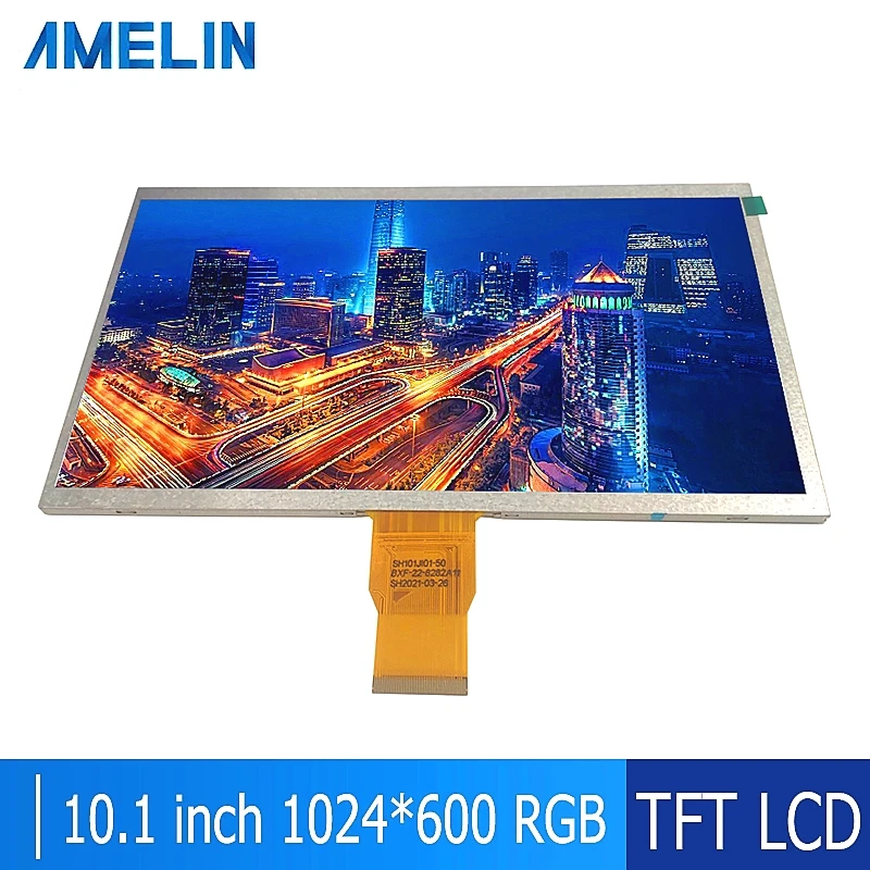 

10.1 inch TFT LCD display 1024*600 resolution RGB interface IPS type 550 brightness