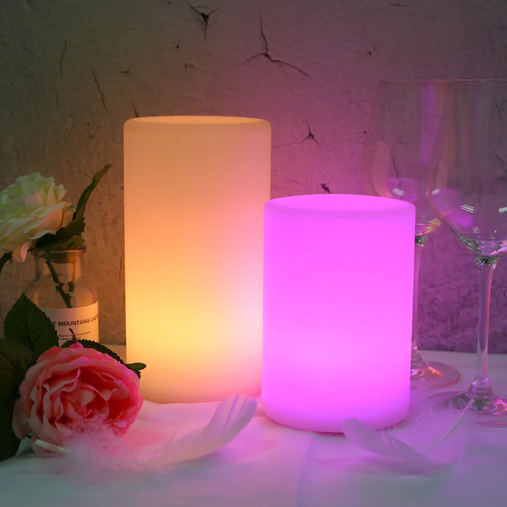 Smart Home RGB ไฟ LED Wi-Fi บลูทูธ Tuya APP ควบคุมการเปลี่ยนแปลงหลายสี LED กระบอกโคมไฟ Home Coffee Bar ตารางแสง