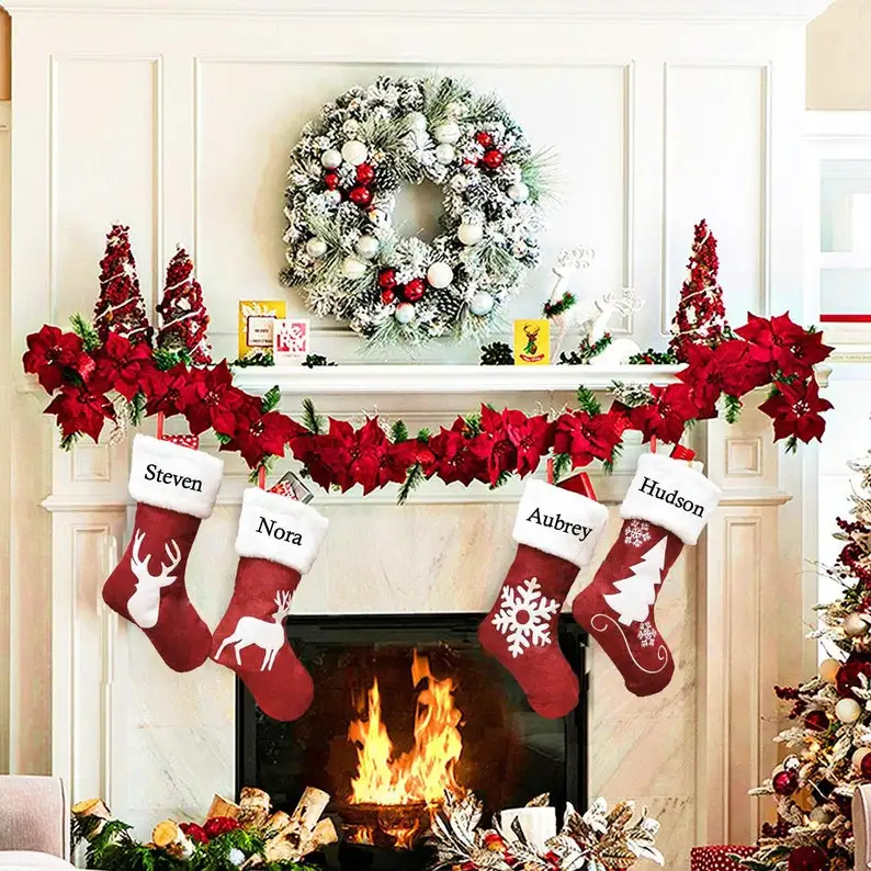 Personalized Christmas Stocking Customized Stockings for Family, Matching Stockings for Christmas, Custom Stockings with Name