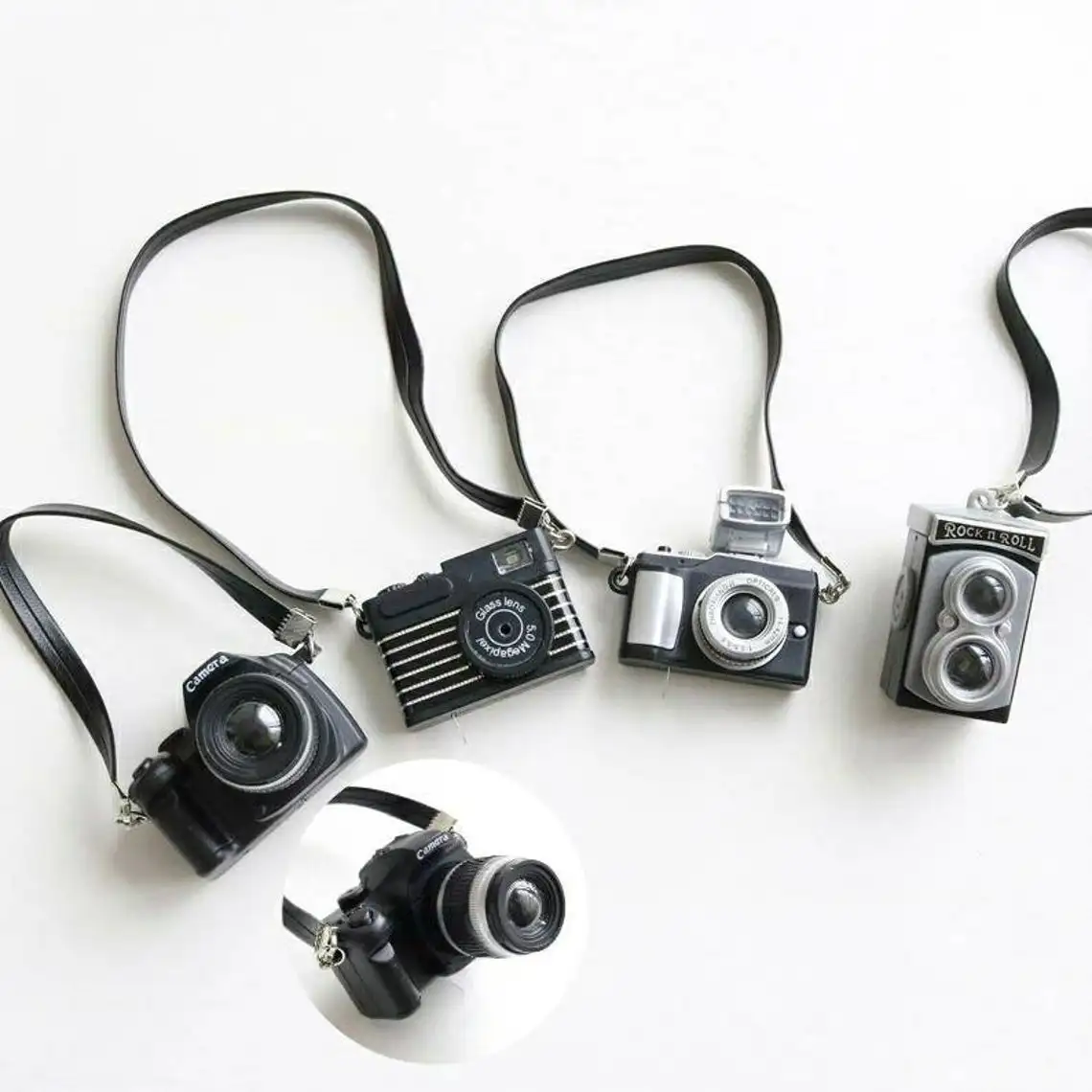 Newborn Photography Props Doll mini camera dollhouse miniature BJD holala Neo Blythe custom tiny camera vintage retro camera toy