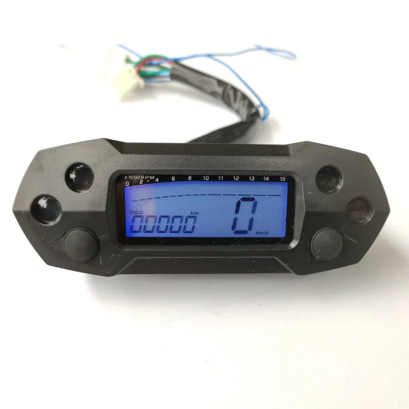 Universale Per 1,2,4 Cilindri 15000RPM Moto Tachimetro LCD Digitale Elettrico Modificato Mini Misuratore di Velocità Regolabile Contachilometri