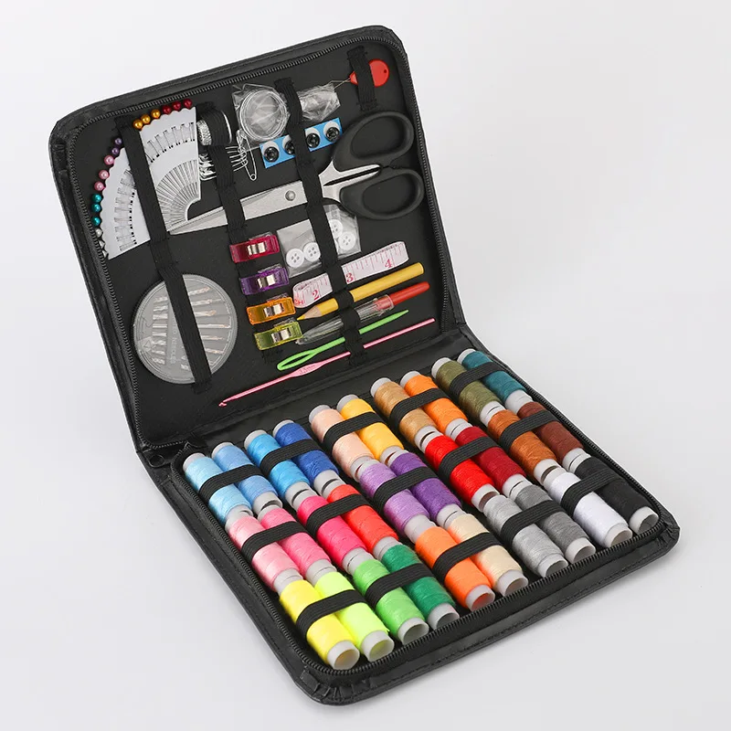 

112PCS Home Travel Sewing Kit Sewing Thread Needle Measurement Tape Button Scissor Threader Tool Set DIY Sewing Accessories