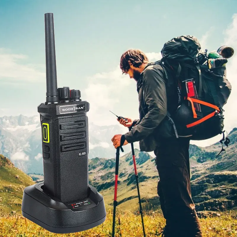 High Power 10W  Walkie Talkie LED Hidden Display Screen ham radio Portable UHF 400-480 MHz Long Range Two Way Radio KL-669