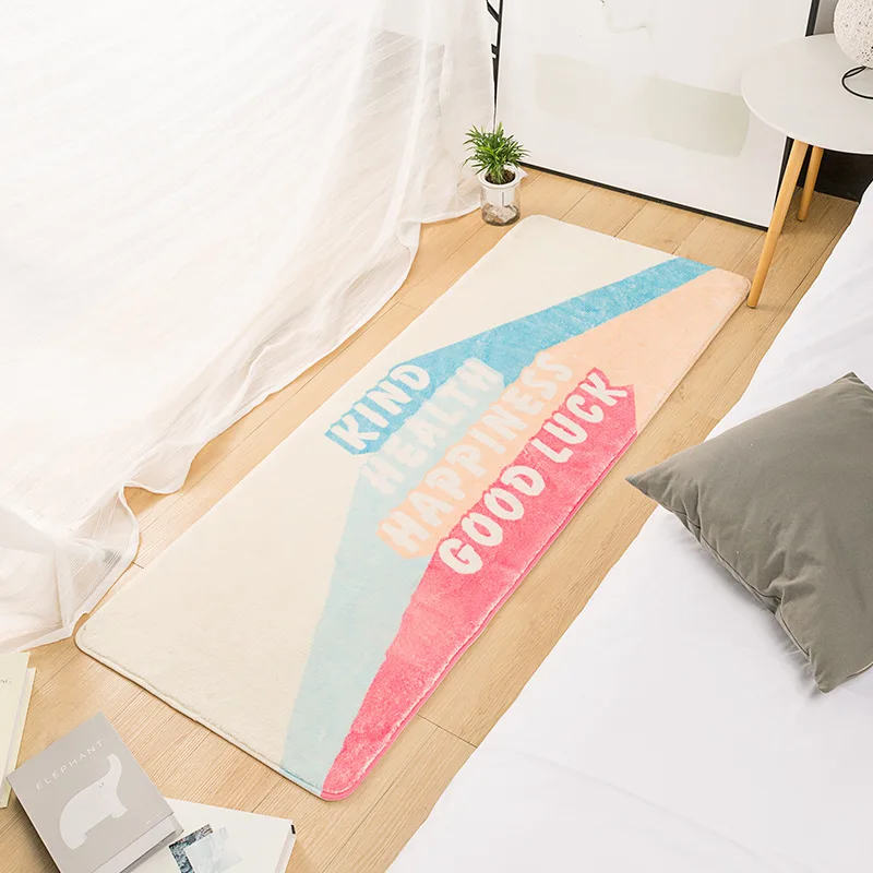 Soft Long Carpet Rug For Bedroom Anti-skid Bedside Tatami Floor Mat Modern Simple Hallway Rug Home Living Room Carpets