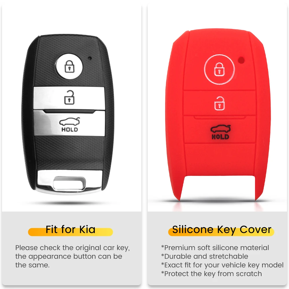 KEYYOU Car Styling Silicone Key Covers Fob Case For Kia Rio KX3 KX5 K3S Ceed Cerato Optima K5 Sportage Sorento Auto Accessories