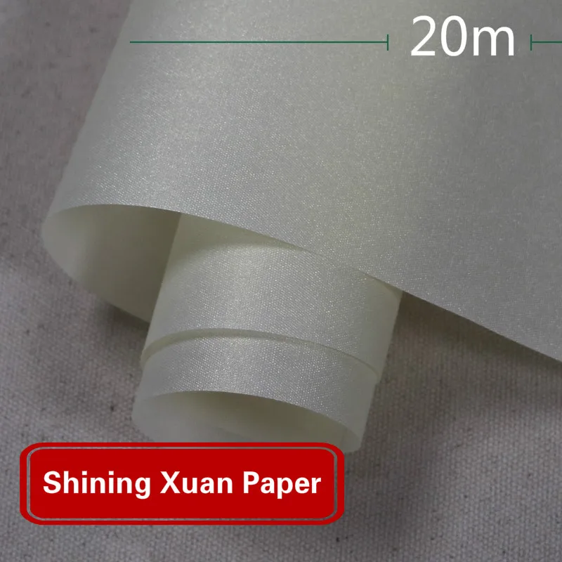 

Painting paper Papel Arroz Shining Painting Ripe Xuan Paper with Silk Texture Flash Xuan Paper for Chinese Painting Calligraphy