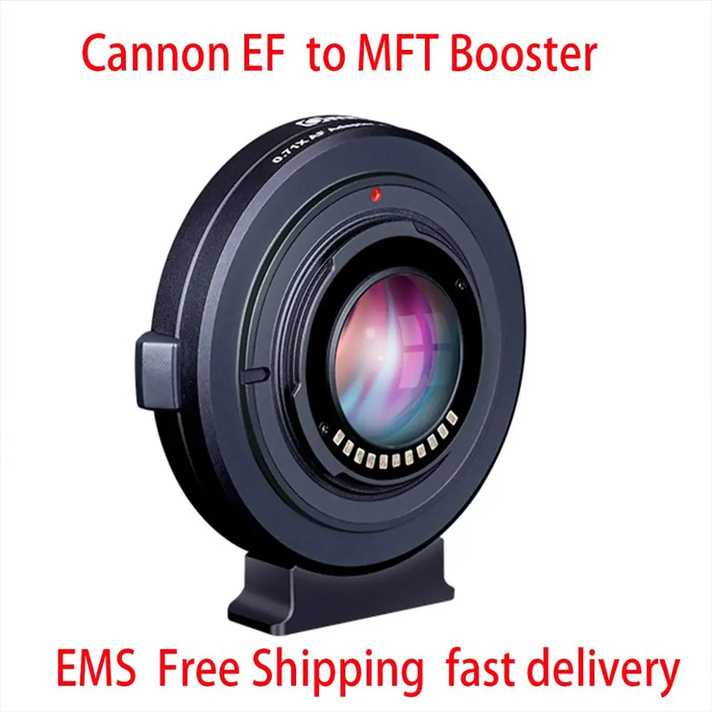 Commlite CM-AEF-MFT Adapter Auto Focus Reducer Speed  Booster for Cannon EF Lens to to M4/3 camera GH4 GH5 GF6 E-M10 OM-D GH5S