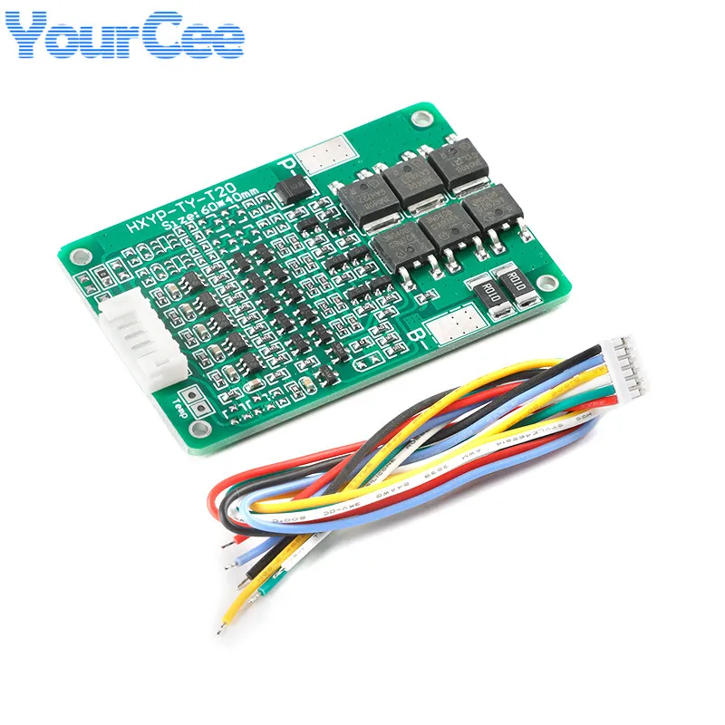 3S 4S 5S 6S 7S 15A BMS 20A 18650 ion Lithium Battery Protection Board Module 12.6V 16.8V 21V 25.2V 29.4V Packs Heatsink