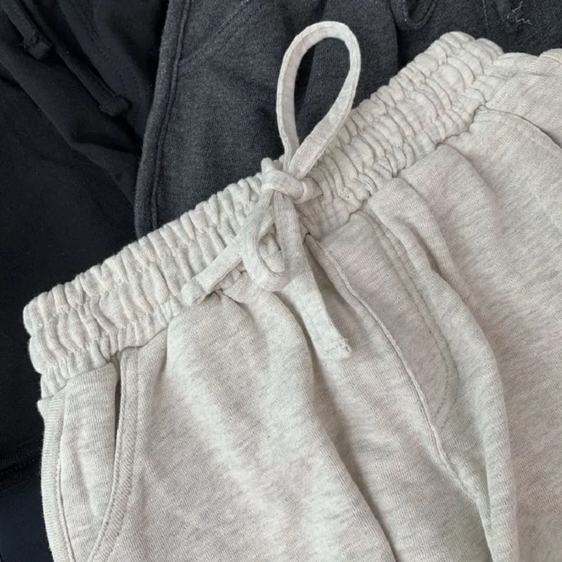 Summer Gray Shorts Women Fashion Ladies Elastic Waists Short Pants Girl Casual Cotton Shorts Black Home Shorts For Female S-3XL