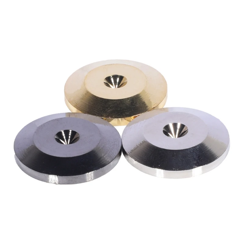 25x5mm Universal Aluminum Alloy Speaker Spikes Pads Speaker Shock Base Pad Isolation Stand Feet Cone Base Mats Floor Disc 8 Pcs