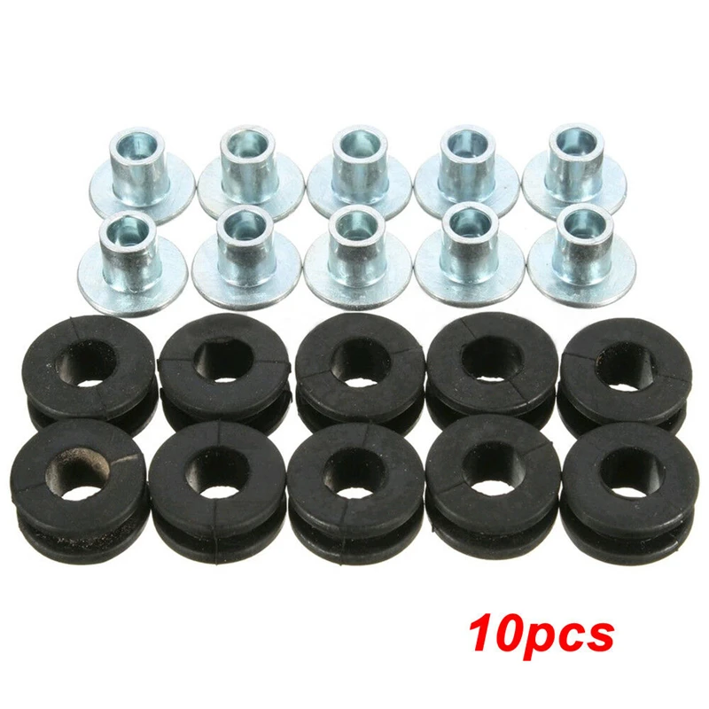 

10pcs M6 Motorcycle Rubber Grommets Bolts For Kawasaki Fairing Rubber Grommets Kit Washer Assortment