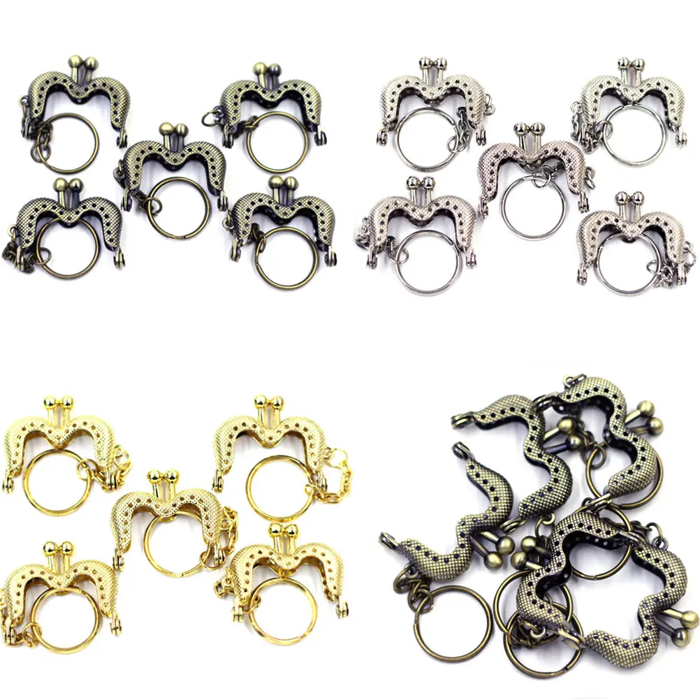 

25Pcs Kiss Clasps Locks Mini M Shape Coins Purse Frames Wallet Key Chain 3 Colors Casual Sewing Bag DIY Accessories 4.5cm