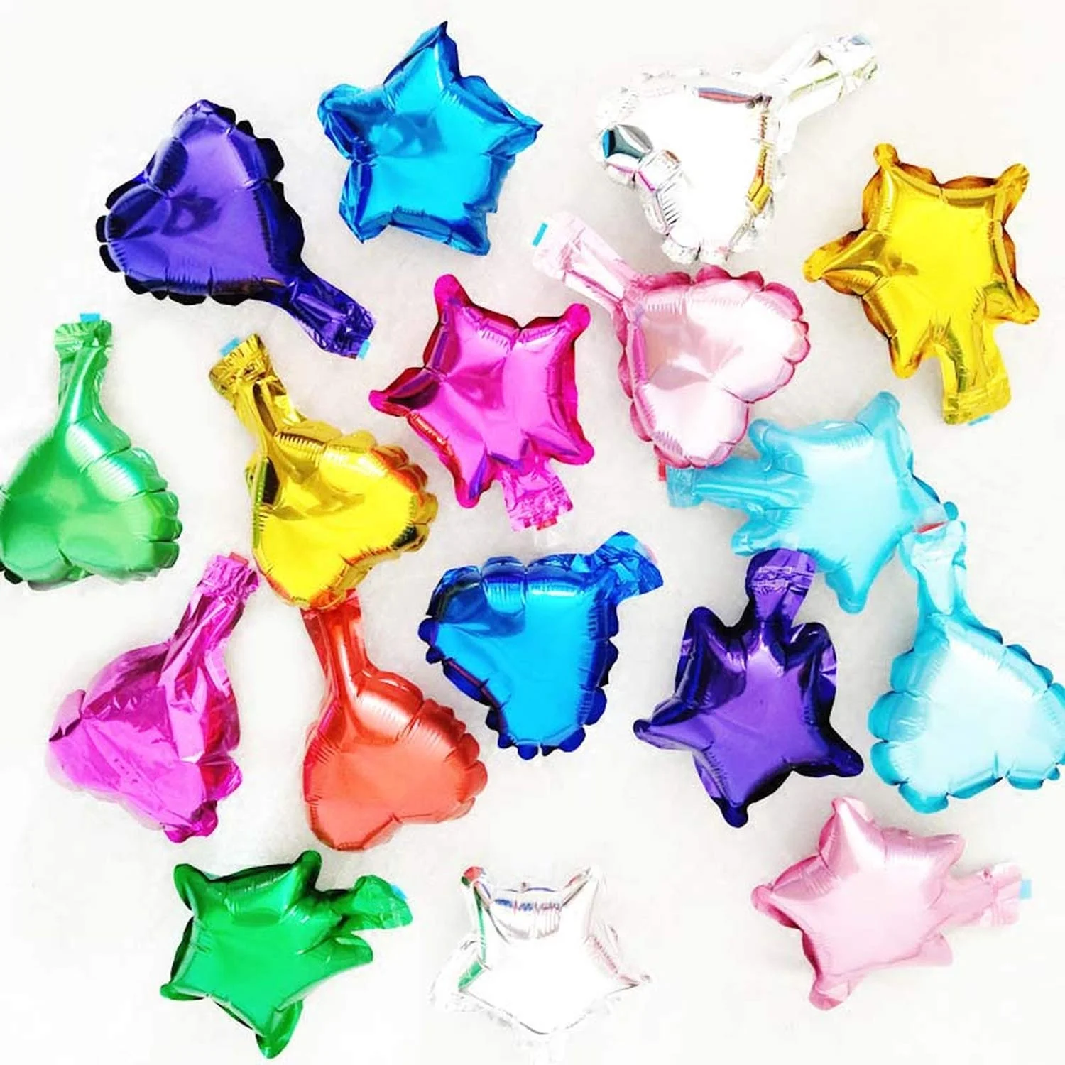 50pcs 5inch Foil Star Balloons Heart balloon Wedding Decoration Silver Gold Heart Balloons Birthday Baby Shower Wedding Supplies