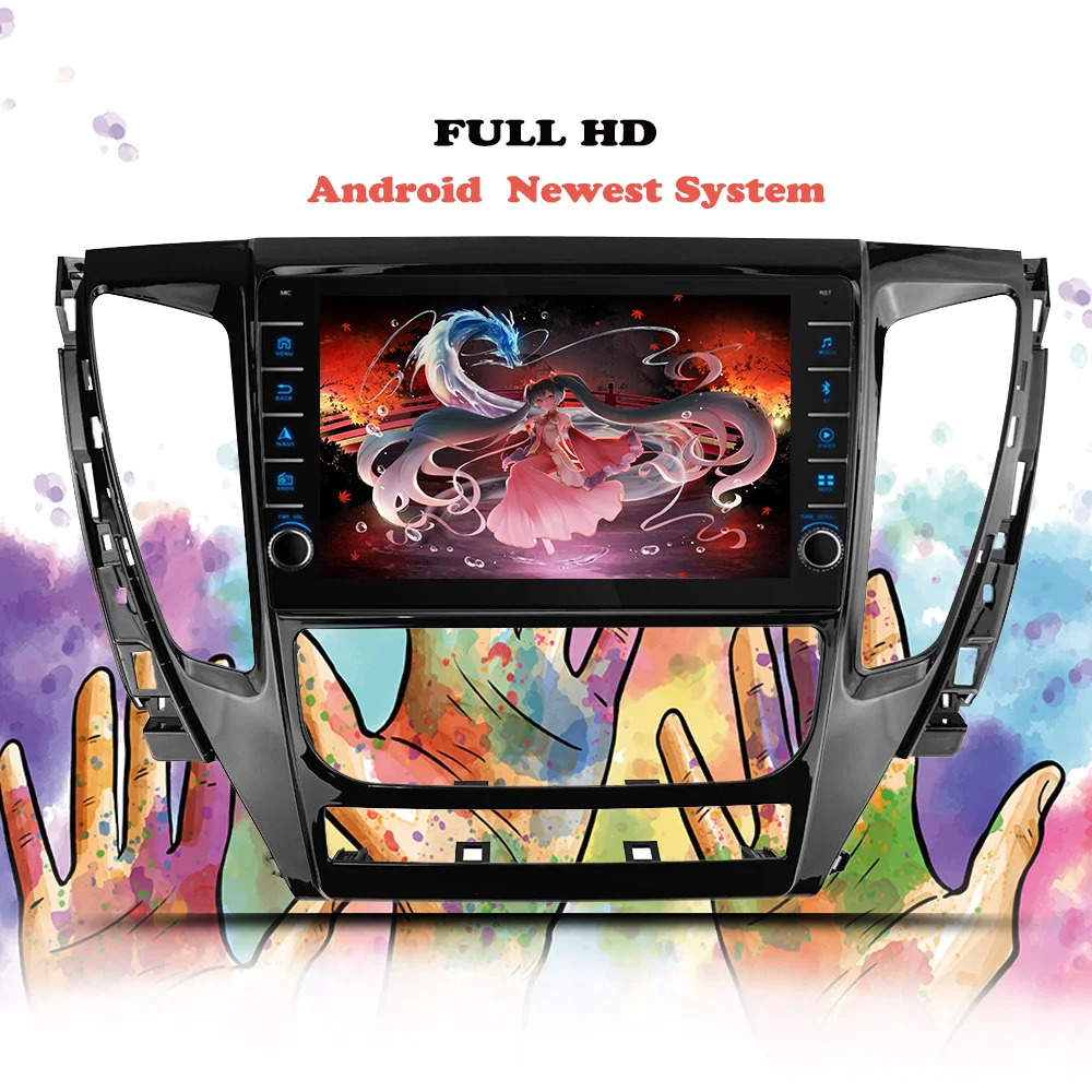 Car Radio Video Multimedia Player For Mitsubishi Pajero Sport 2016 2017 2018 Android 14 Auto GPS Navigation DVD Tape Recorder