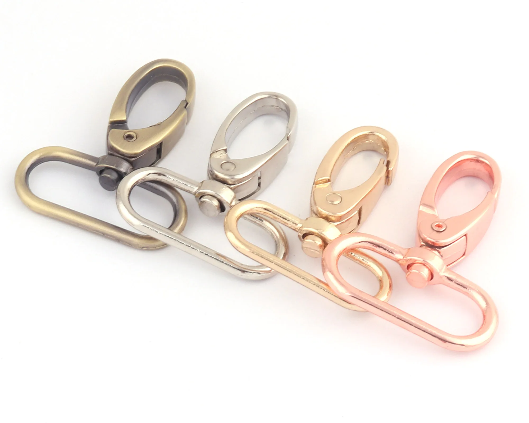 32MM Rose Gold Swivel Pet Dog Collar Supply Lobster Clasp Trigger Claw Strap Webbing Handbag Purse Bag Clip Hardware Jewelry