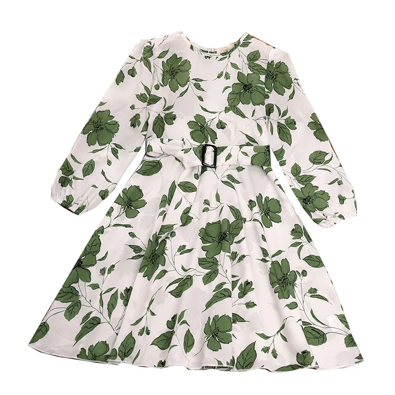 

2022 Spring Teenage Girls Floral Dresses Long Sleeve Fashion Toddler Kids Big Girls Dress Children Princess Kids Clothing 13 14Y