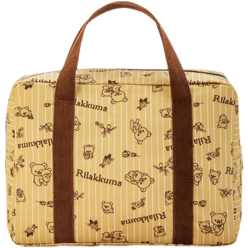 

New Kawaii Anime Rilakkuma Bear Kids Nylon Travel Bag Handbags Tote Bags For Women