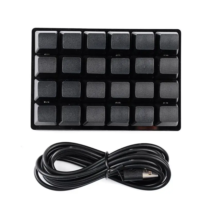 Mini USB aangepast mechanisch toetsenbord 24-toetsen Zwart/wit gamingtoetsenbord Sayo-apparaat Snelkoppeling Programmeerbare toetsenbordtoetsen Macro