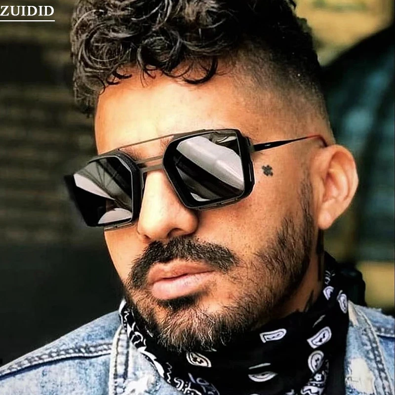 Fashion Square Sunglasses Steampunk Sunglasses Men Retro Punk Glasses 2022 Vintage Oculos De Sol Masculino Vasos Decorativos