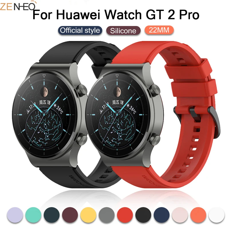 

22mm Official Original Silicone Band For Huawei Watch Gt 2 Pro Sport Watchband For Huawei Gt2 Pro Wristband Replacement Bracele