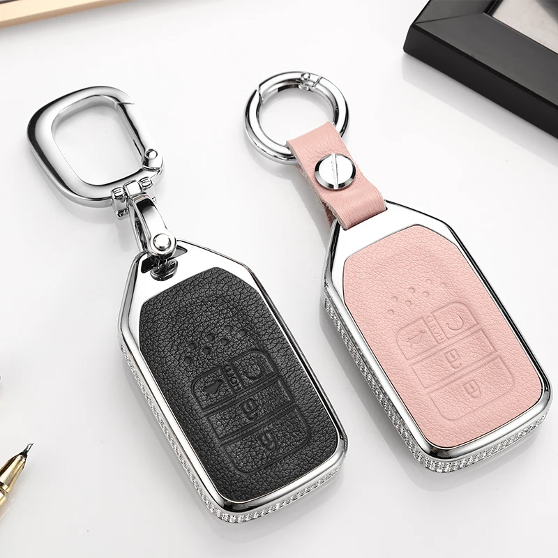 LUNASBORE Zinc Alloy Car Key Case Key Cover case Smart Key Shell For Honda Civic CR-V Accord XR-V Spirior 2/3/4 Buttons