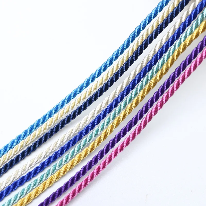 10meters Colored Rope 2mm 3-Strand Polypropylene Rope Home Decoration Accessories Rope For Bracelet Rustic Home Decor