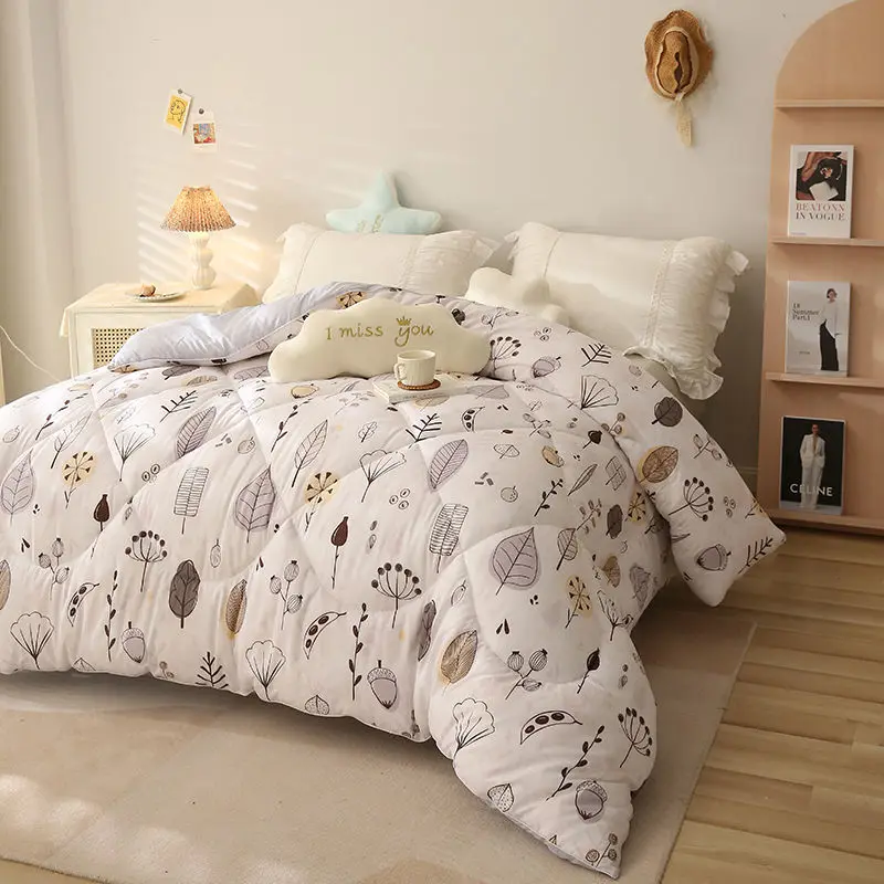 

Soy Fiber Quilt Bed Duvet Winter Cotton Quilt Core Thick Warm Blanket Down Comforter Double Air Conditioner Quilts Mattress