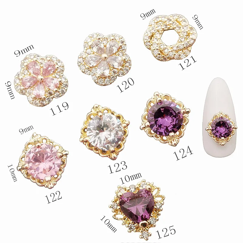 

1pcs Korea luxury Zircon Nail Deco Parts 3D Alloy Nail Art Accessories Glitter Rhinestone Charm Jewelry Nail Tips Supplies