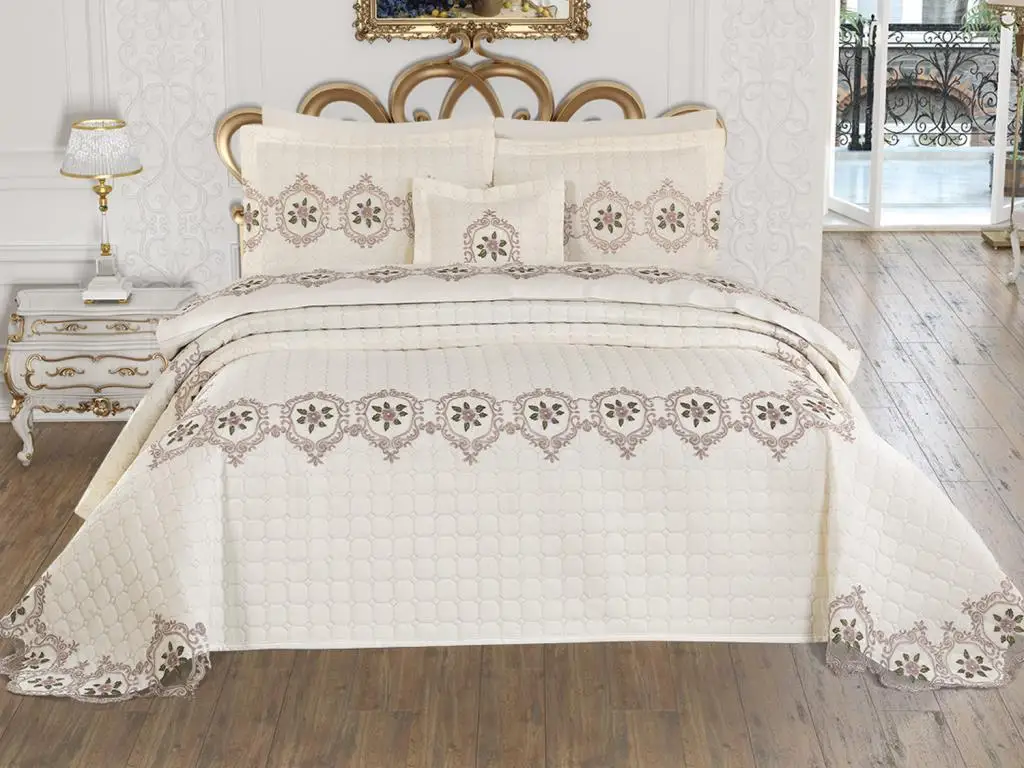 Dowries Quilting Bed Cover Story Cream