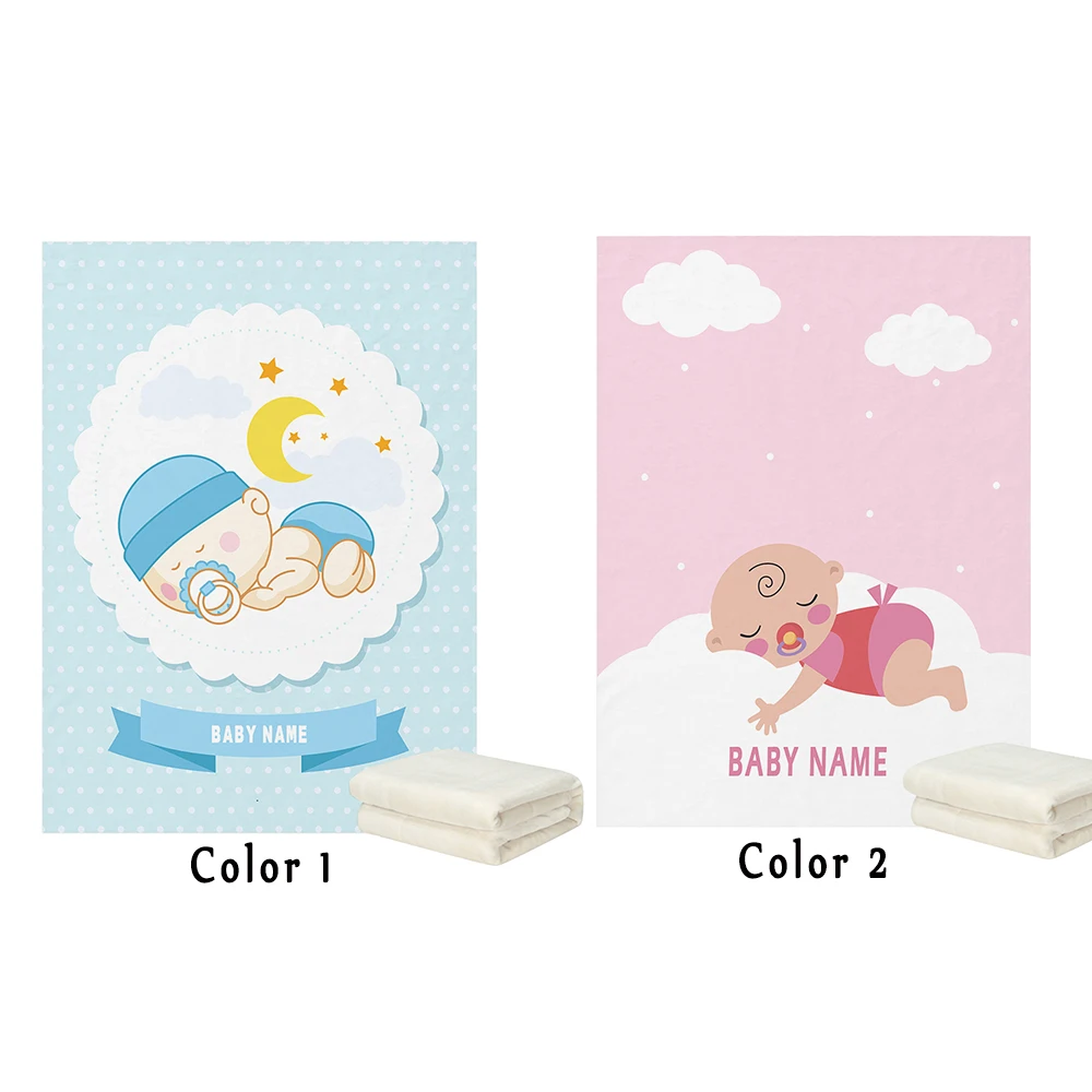 LVYZIHO Customized Baby Blanket & Swaddling Newborn Thermal Soft - 30x40 / 48x60 / 60x80 Inches - Flannel Fleece Blanket