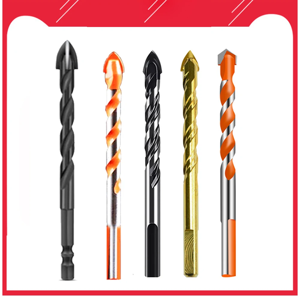 NEW 3/4/5Pcs Multi-Material Drill Bit Set for Porcelain Ceramic Tile Concrete Brick Glass Plastic Metal Masonry