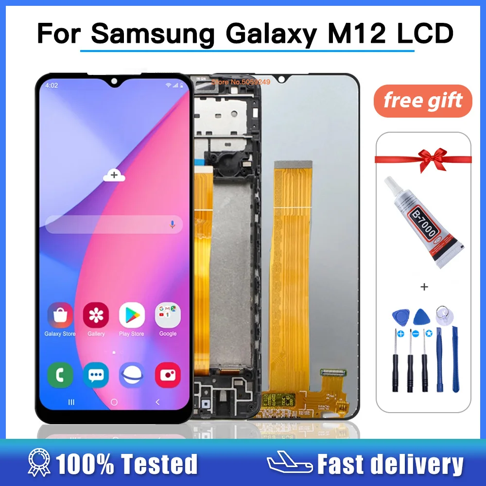 6.5\'\' Amoled for Samsung Galaxy M12 M127 LCD Display Touch Screen Digitizer Assembly For SM-M127FN/DS SM-M127F/DS SM-M127G/DS