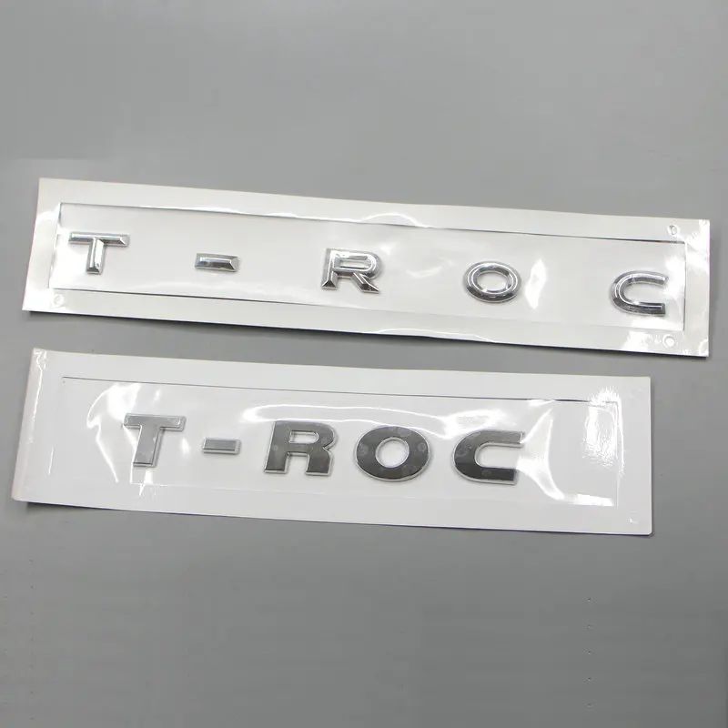 Apply to T-ROC TROC Trunk label T-roc alphabet Auto Logos ABS plated silver