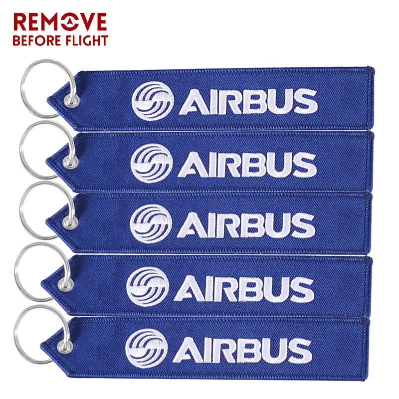 AIRBUS Keychain Aviation Gifts for Embroidery Keychain Chaveiro Para Moto Keyring EDC Customized Car Key chains Bag Tag Gift