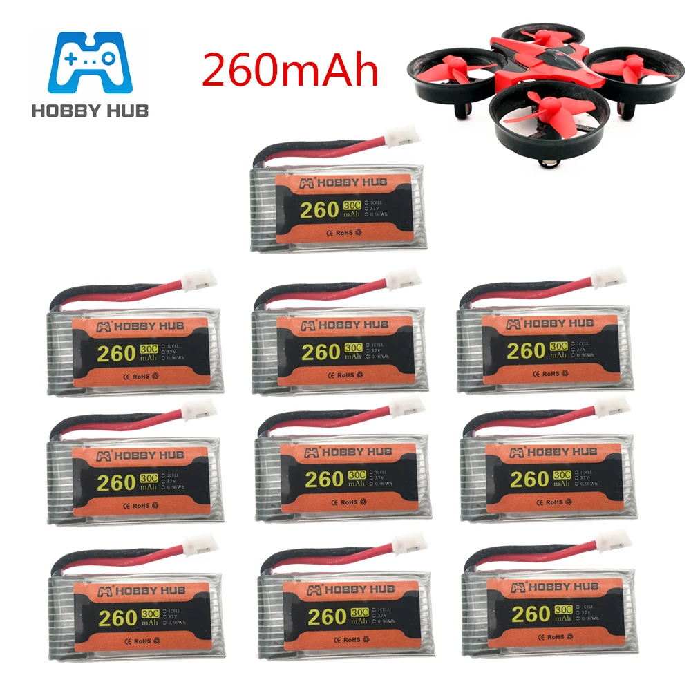 بطارية بديلة لـ JJRC H36 3.7V 260mAh ، بطارية لـ E010 E011 E012 E013 Furibee F36 RC Quadcopter ، أجزاء 3.7v Lipo