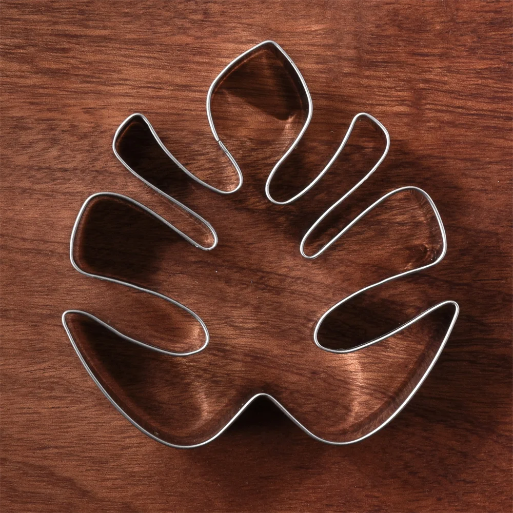 KENIAO Tropical Leaf Cookie Cutter - 9.2 CM - Summer Biscuit Fondant Bread Sandwich Baking Mold - Stainless Steel