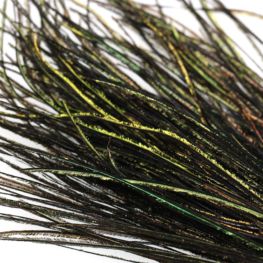 ICERIO 2 Packs Natural Peacock Herl Feather Fly Tying Material 5\