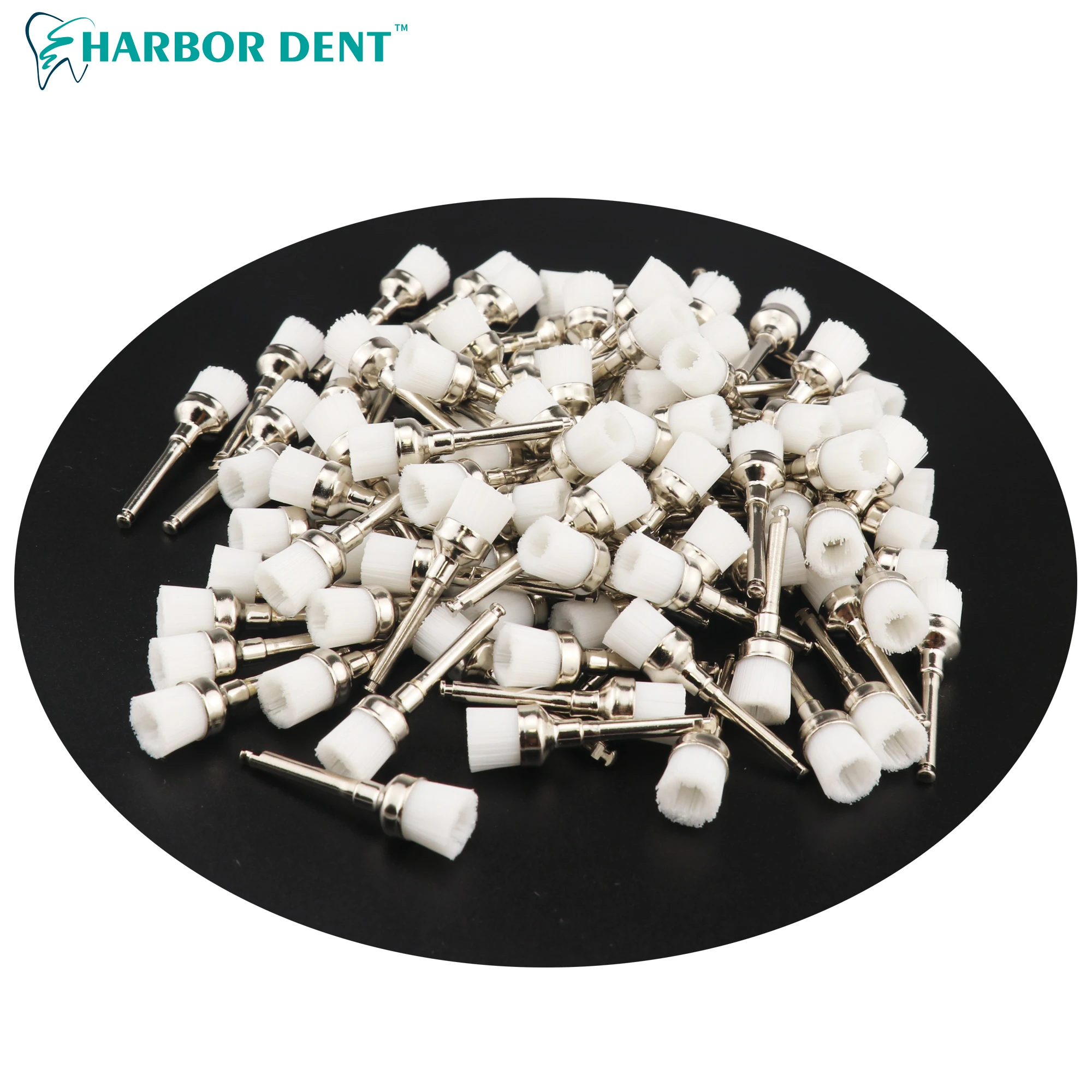 100pcs/50pcs Dental Nylon Polishing Brushes Bowl Shape Dental Prophy Brush Prophylaxis Brushes For Contra-Angle Handpiece