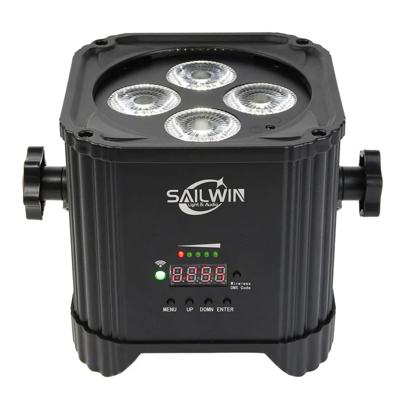 MINI Portable LED Light 4X18W 6in1 RGBAW UV DMX512 Battery Powered LED UPLIGHT Stage LED Par Light With Phone WIFI Control