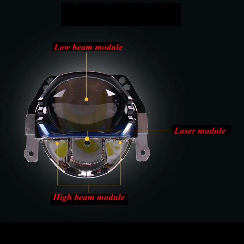 Laser bifocal lens, laser headlight lens, automobile laser LED headlight, laser headlight modification