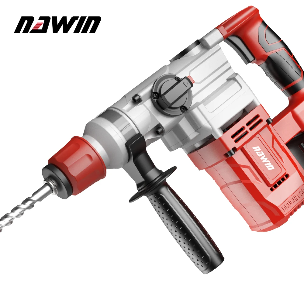 NAWIN Industrial Heavy Hammer Brushless Cordless Electric Hammer 300NM Multifunction Adjustment 21v