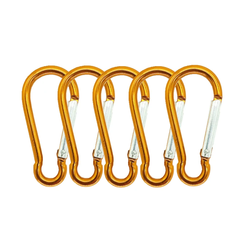 8pc M6 színben carabiners Alumínium Keverés Puska Bugyog Hirtelen időváltozás csipesz Horog keychain Hegymászás Puska számára Tapogat kemping szerszámok