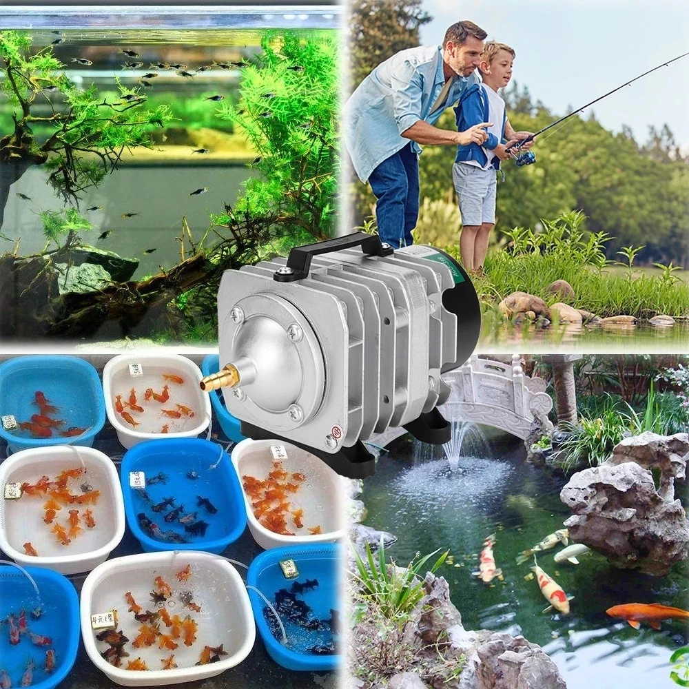 Aquarium Compressor Air 220V High Power E-magnetic Air Pump Fish Pond Oxygen Pump for Pond Air Aerator Pump ACO-208/308/318 240V