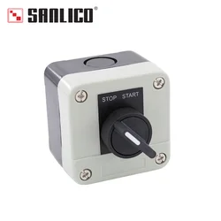 Waterproof Selector Switch Station Control Box Rotary Switch Knob Switch 2-Position Standard Handle SAL LA68H XALB132