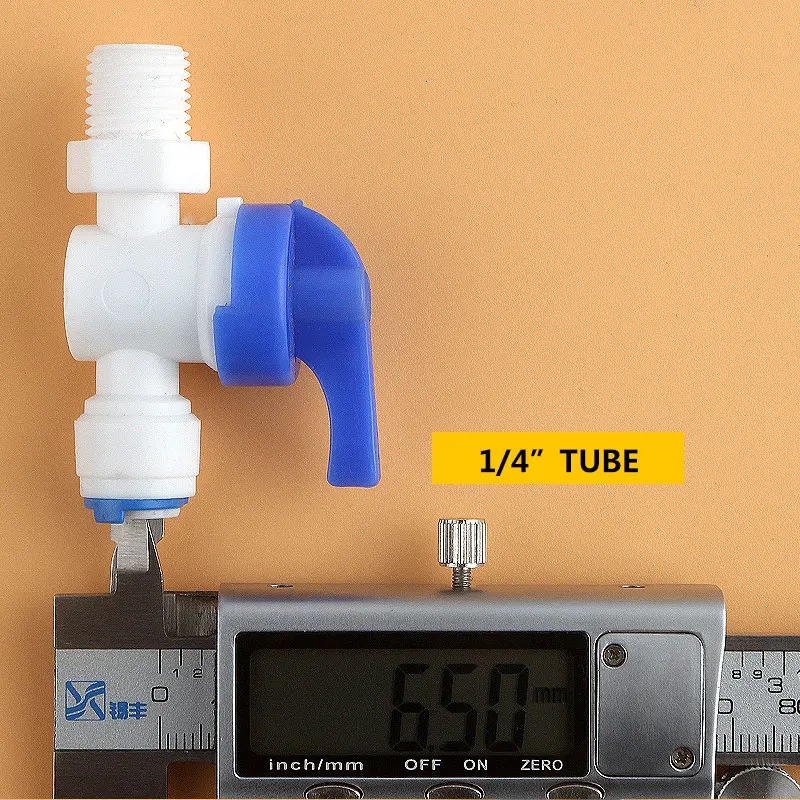 1/4 "gwint zewnętrzny do 1/4" tube Inline szybki zawór kulowy BackwashPE łącznik rurowy przełącznik filtr wody Reveser System osmozy