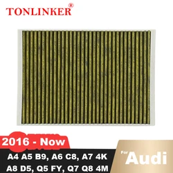 TONLINKR Cabin Filter For Audi A4 A5 B9 A6 C8 A7 4K A8 D5 Q5 FY Q7 Q8 4M 2016 2017 2018 2019 2020 2021 2022 8W0819439 4M0819439B