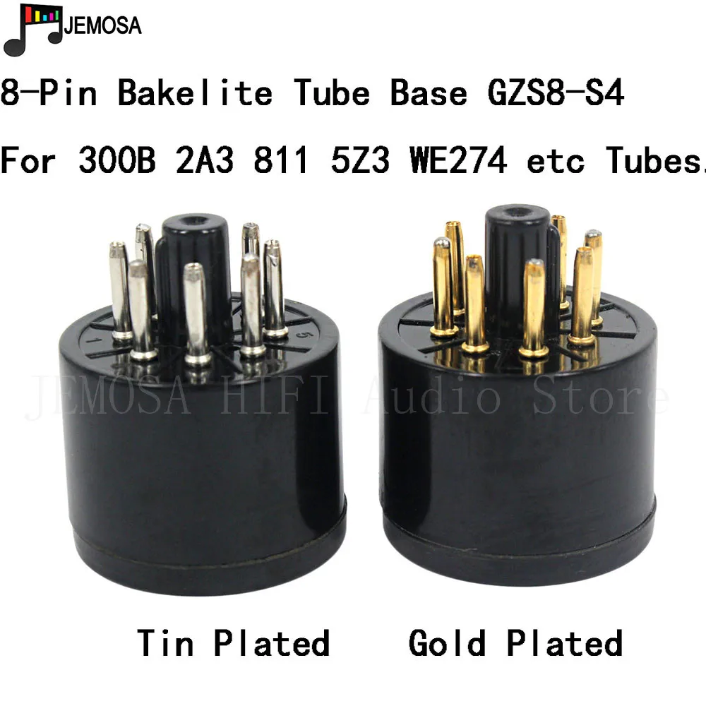 2PCS 4Pins Bakelite Tube Socket  GZS8-S4 Bakelite Tube Base For 300B 2A3 811 5Z3 5U4G Vacuum Tube 8pins to 4pins Free Shipping