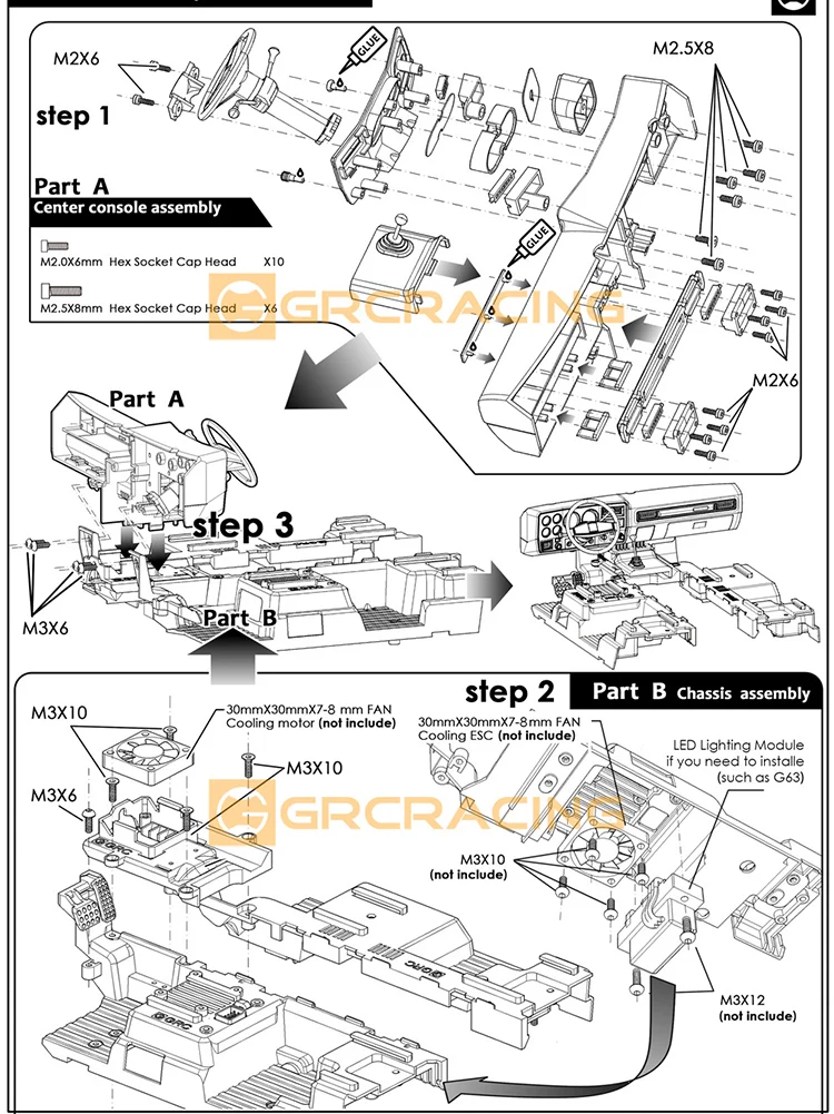 Für 1/10 Rc Auto Traxxas Trx4 K5 Innenraum Pioneer 1979 Simulation Mittelkonsole Sitz Modifikation Teile Grc G161kb – Detail 35