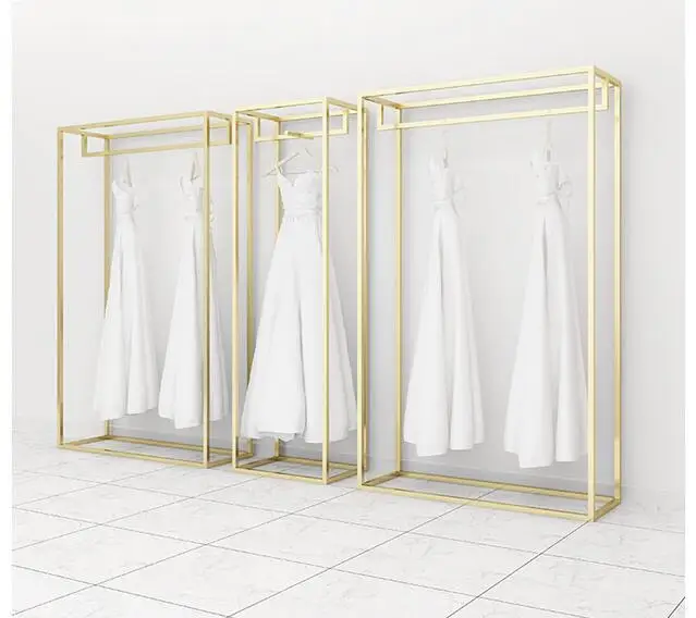 Wedding Rack Clothing Store Clothing Rack Display Rack Floor-to-floor Women's Wear Store Shelf Clothing Rack Iron Display Rack